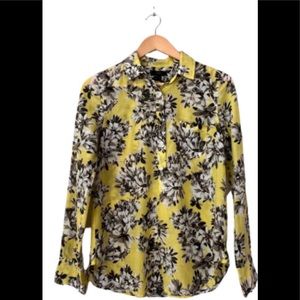 J CREW woman’s Floral button up shirt, size 0